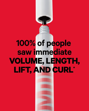 Rise Mascara text over