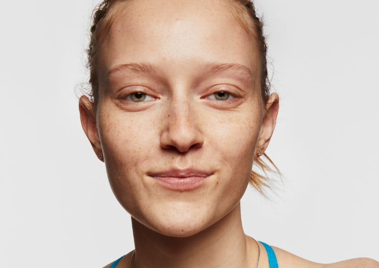 Fresh-faced model Chelsea with skin cleansed with Milk Makeup Hydro Ungrip Products
