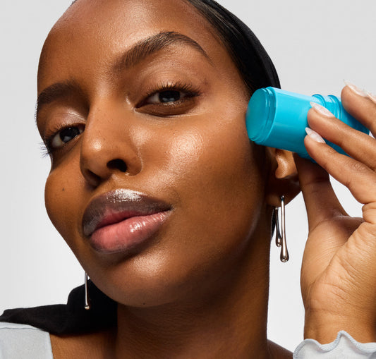 Model with clean, glowy skin