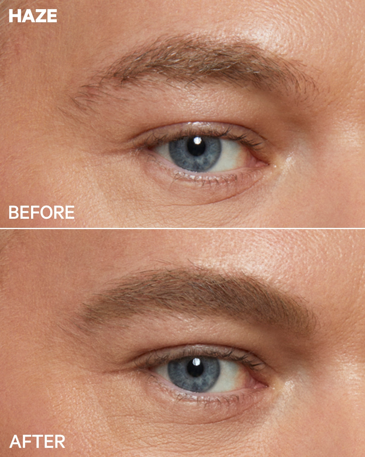 KUSH Brow Shadow Stick Waterproof Eyebrow Pencil Haze Before and After Philip | Milk Makeup