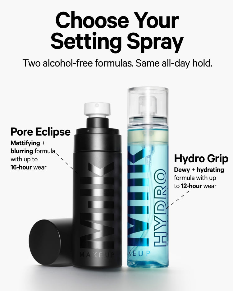 Pore Eclipse vs Hydro Grip Setting Spray
