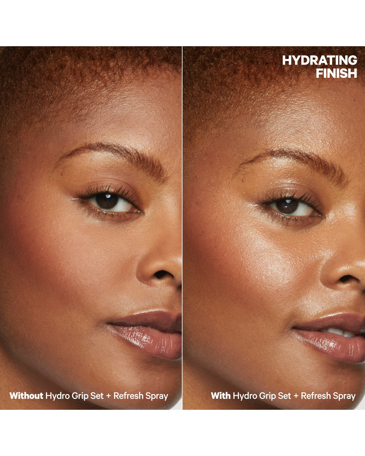 Hydro Grip Set + Refresh Spray Before and After 2 | Milk Makeup