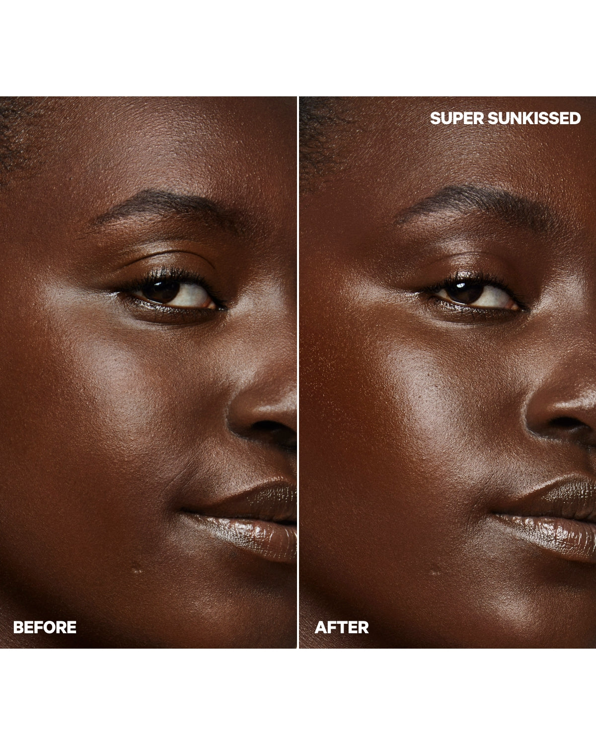 Matte Bronzer Spaced Before and After Yacine | Milk Makeup