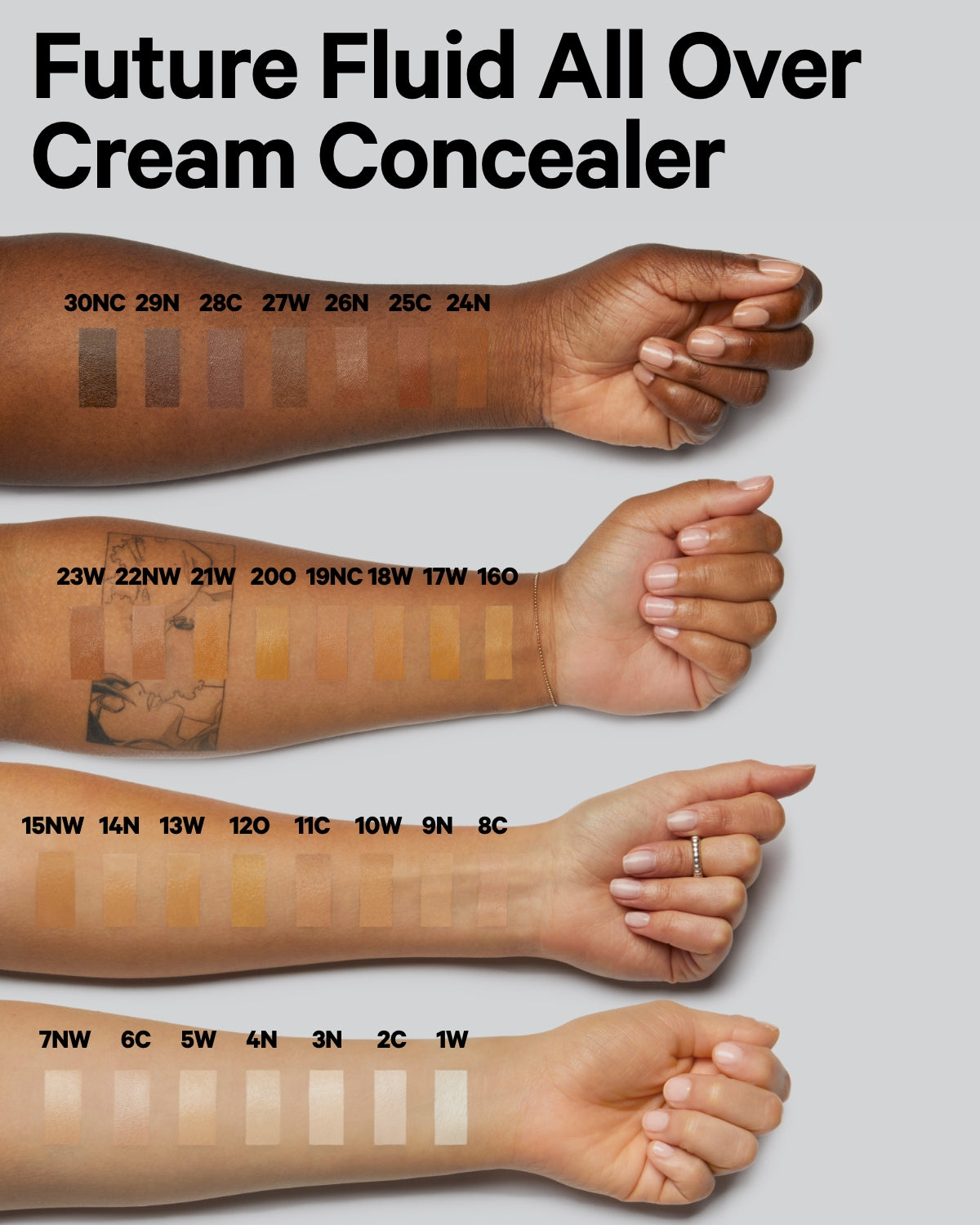 Future Fluid All Over Cream Concealer Arm Swatch | Milk Makeup